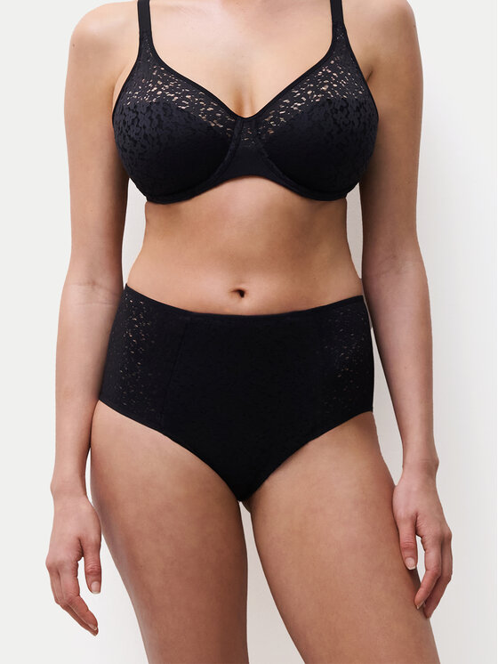 Chantelle Класически бикини с висока талия Norah C13F30 Черен цвят на ниска цена