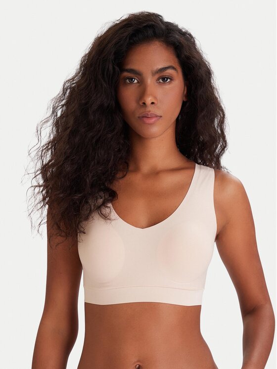 Chantelle Сутиен-топ Soft Stretch C16A10 Бежов цвят на ниска цена