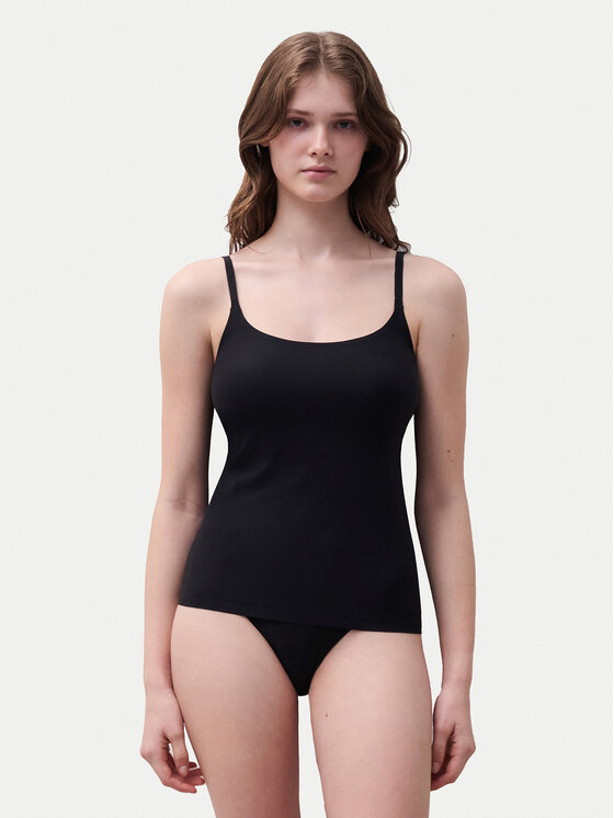 Chantelle Топ Soft Stretch C10620 Черен Slim Fit цвят на ниска цена