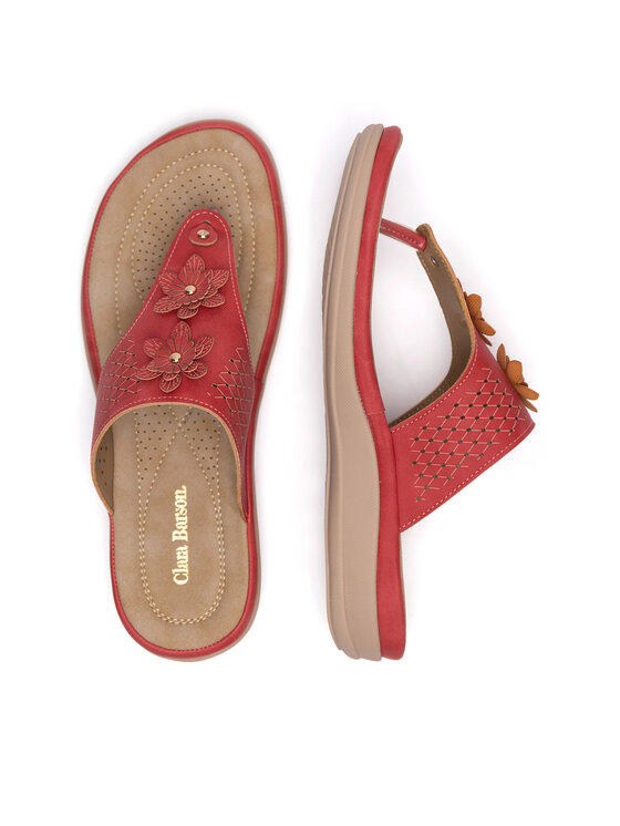 Clara Barson Джапанки WYL0510-26 Червен цвят на ниска цена
