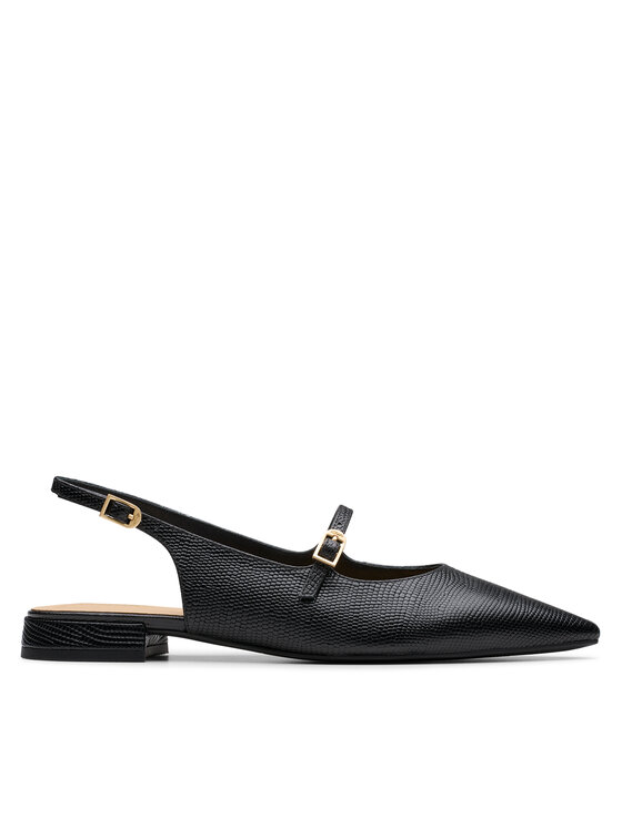 Clarks Балеринки Sensa15 Shine 26181314 Черен цвят на ниска цена