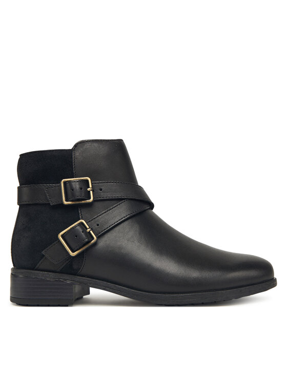 Clarks Боти Havisham Bay 26182941 Черен цвят на ниска цена