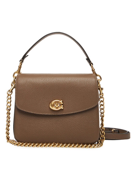 Coach Дамска чанта CV437 Кафяв цвят на ниска цена
