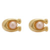 Coach Обици Pearl Signature C Stud Earrings 37341922GLD651 Златист цвят на ниска цена