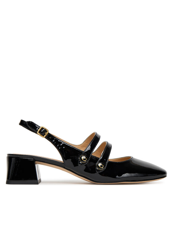 Coach Обувки на ток Winley Slingback Mary Jane CAS42 Черен цвят на ниска цена