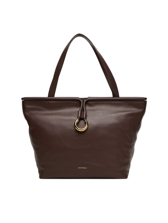 Coccinelle Дамска чанта Bag Smoth L E1 T1F 11 01 01 Кафяв цвят на ниска цена