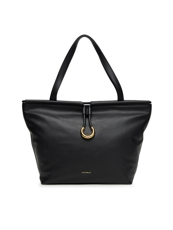 Coccinelle Дамска чанта Bag Smoth L E1 T1F 11 01 01 Черен цвят на ниска цена