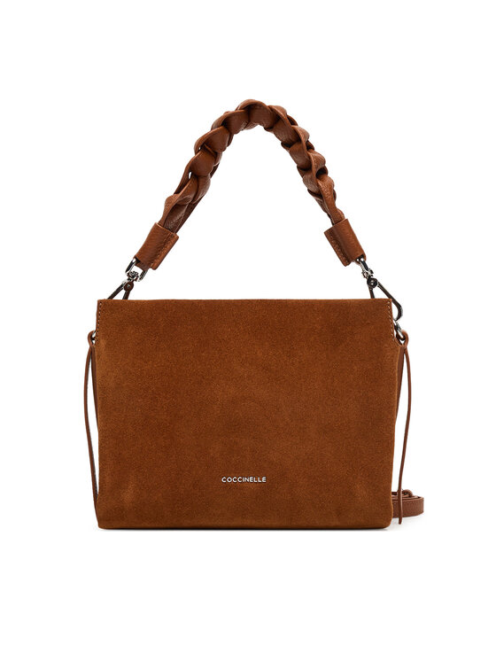 Coccinelle Дамска чанта P6P Boheme Suede Bimaterial E1 P6P 58 01 01 Кафяв цвят на ниска цена