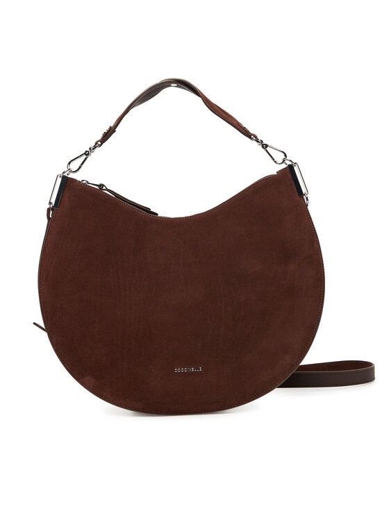 Coccinelle Дамска чанта QKG Coccinellesunup Suede E1 QKG 13 01 01 Кафяв цвят на ниска цена