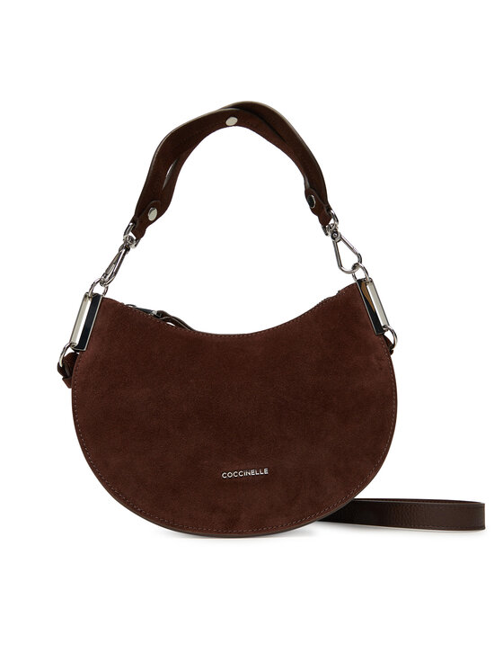 Coccinelle Дамска чанта QKG Coccinellesunup Suede E1 QKG 13 03 Кафяв цвят на ниска цена