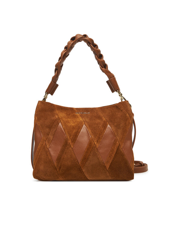 Coccinelle Дамска чанта T66 Boheme New Geomet Patch E1 T66 58 01 01 Кафяв цвят на ниска цена