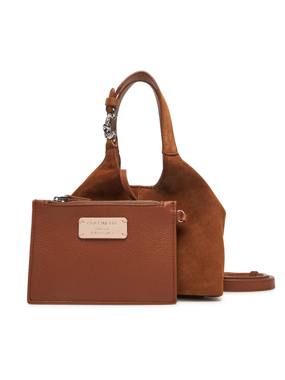 Coccinelle Дамска чанта THE Coccinelle C-Easy E1 THE 58 01 01 Кафяв цвят на ниска цена