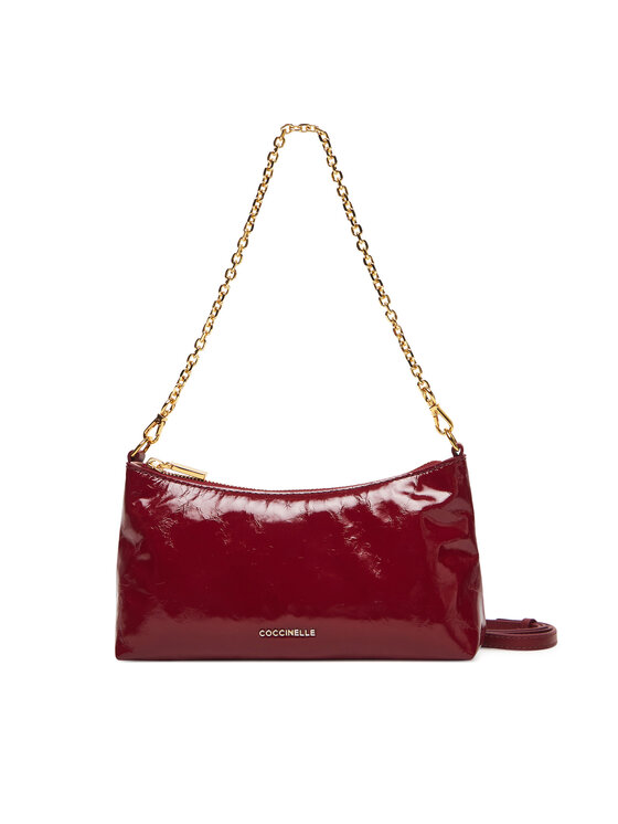 Coccinelle Дамска чанта THJ Coccinelle Aura Shiny E5 THJ 55 01 01 Бордо цвят на ниска цена