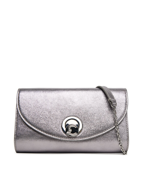 Coccinelle Дамска чанта Tob Coccinellenikla Smooth E1 TOB 15 01 01 Сребрист цвят на ниска цена