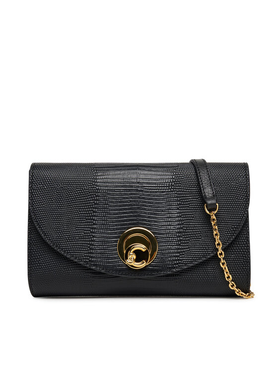 Coccinelle Дамска чанта Tod Coccinellenikla Lizard E1 TOD 15 01 01 Черен цвят на ниска цена