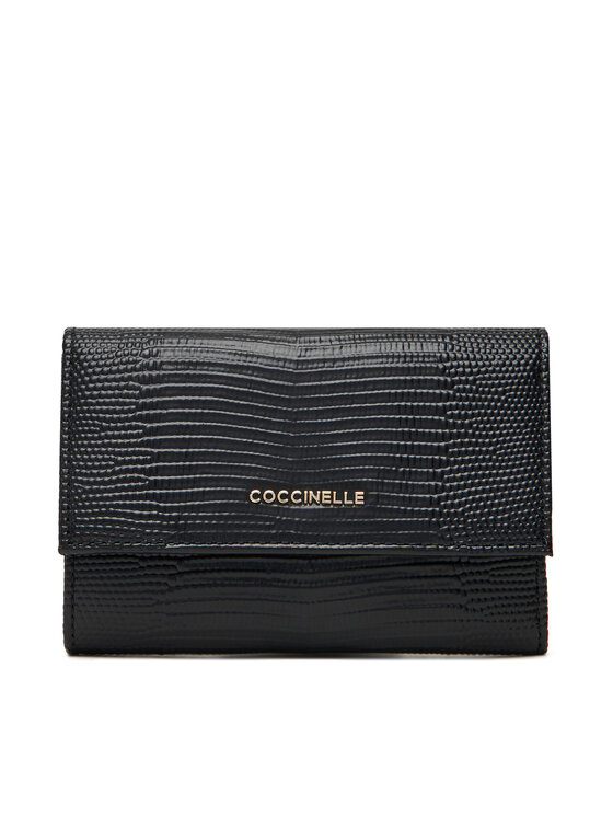 Coccinelle Портфейл TL4 Metallic Lizard E2 TL4 11 66 01 Черен цвят на ниска цена