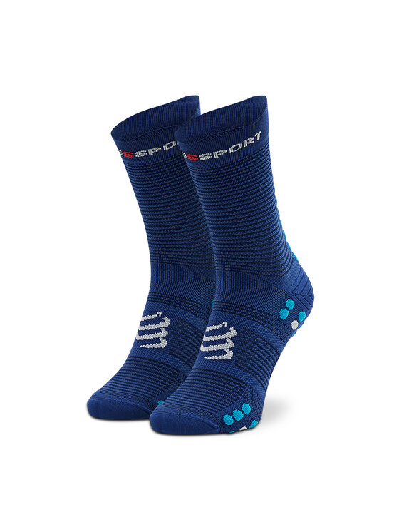 Compressport Дълги чорапи Pro Racing Socks V4.0 Run High XU00046B_533 Тъмносин цвят на ниска цена