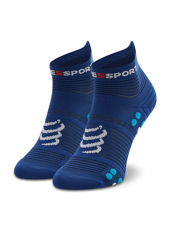 Compressport Дълги чорапи Pro Racing Socks V4.0 Run Low XU00047B_533 Тъмносин цвят на ниска цена