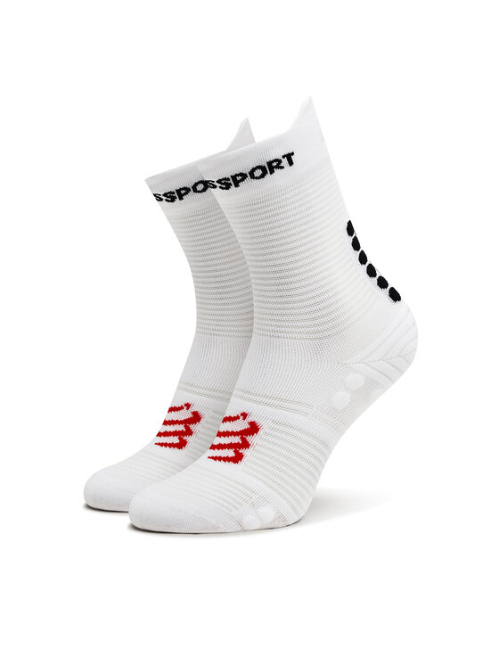 Compressport Дълги чорапи Pro Racing V4.0 Run High XU00046B Бял цвят на ниска цена