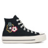 Converse Кецове Chuck Taylor All Star Lift Platform Floral Patchwork A15534C Черен цвят на ниска цена