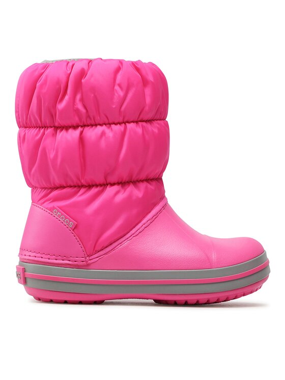 Crocs Апрески Winter Puff Boot Kids 14613-6TR Розов цвят на ниска цена