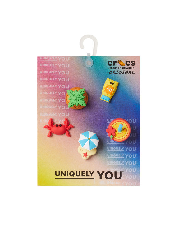 Crocs Декорация за обувки Beachy 5-pack 10014665 Цветен цвят на ниска цена