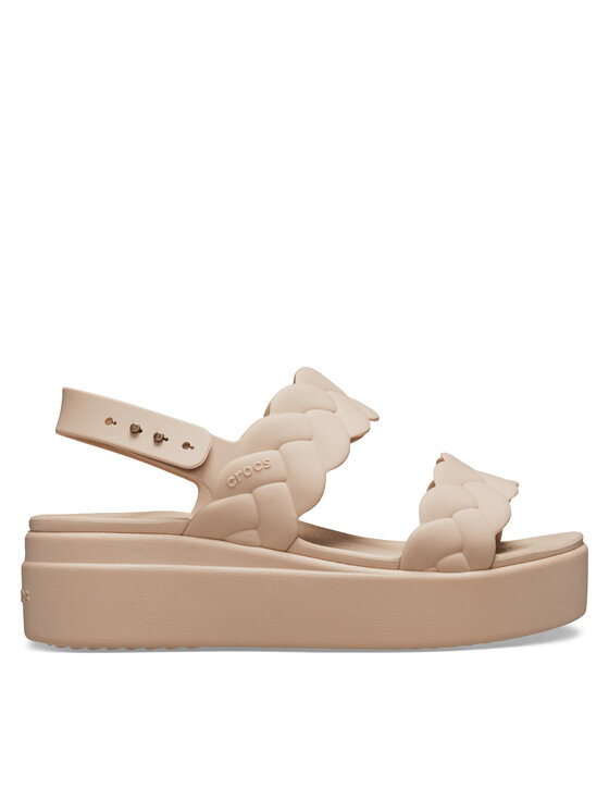 Crocs Сандали Brooklyn Woven Upper LW 209977 Бежов цвят на ниска цена