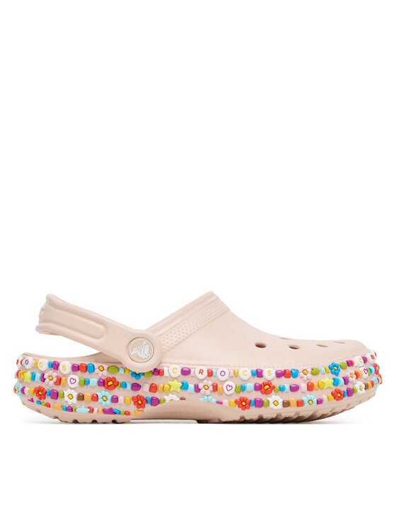 Crocs Чехли Classic Beaded Band 211614 Бежов цвят на ниска цена