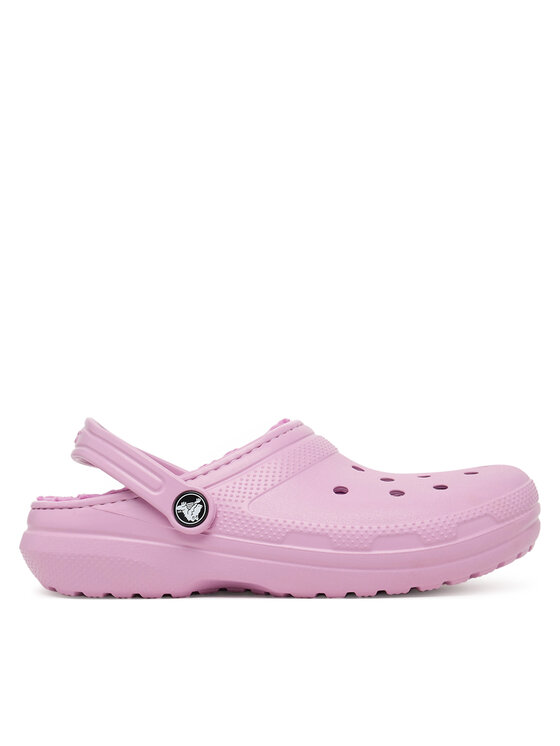 Crocs Чехли Classic Lined Clog 207010 Розов цвят на ниска цена