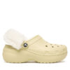 Crocs Чехли Classic Platform Fuzz Lined Clog 212854 Бежов цвят на ниска цена