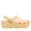 Crocs Чехли Classic Platform Pearl Clog 211231 Жълт цвят на ниска цена