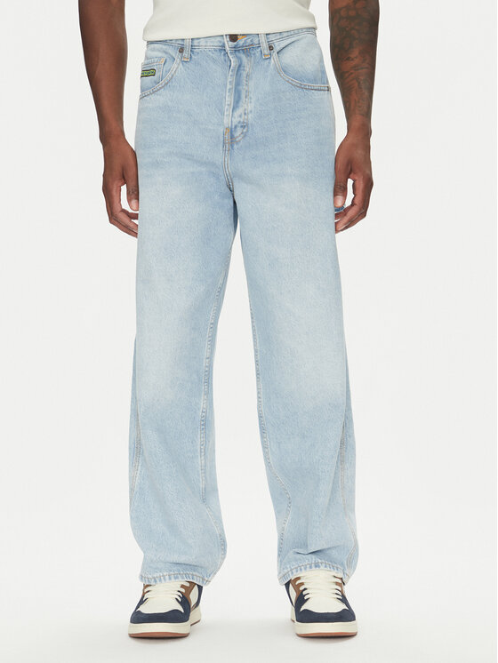 DC Shoes Дънки Worker Baggy Carpenter Ril ADYDP03087 Светлосиньо Regular Fit цвят на ниска цена