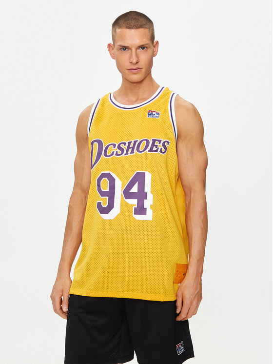 DC Shoes Мъжки топ Showtime Jersey ADYKT03229 Жълт Regular Fit цвят на ниска цена