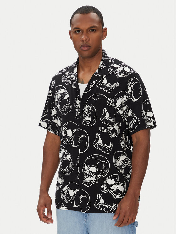 DC Shoes Риза ADYWT03115 Черен Regular Fit цвят на ниска цена