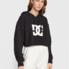 DC Shoes Суитшърт ADJFT03028 Черен Relaxed Fit цвят на ниска цена