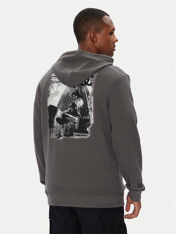 DC Shoes Суитшърт ADYSF03145 Сив Regular Fit цвят на ниска цена