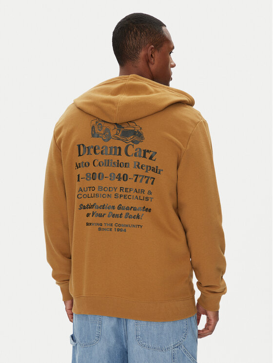 DC Shoes Суитшърт ADYSF03147 Кафяв Regular Fit цвят на ниска цена