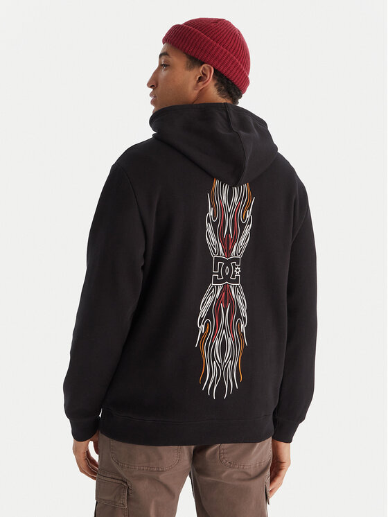 DC Shoes Суитшърт Burnt Out EDYSF03253 Черен Regular Fit цвят на ниска цена