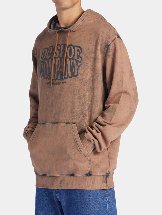 DC Shoes Суитшърт Contour ADYFT03381 Кафяв Regular Fit цвят на ниска цена