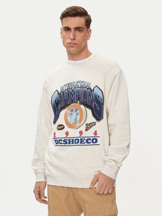 DC Shoes Суитшърт Mvp Crew ADYSF03121 Екрю Relaxed Fit цвят на ниска цена