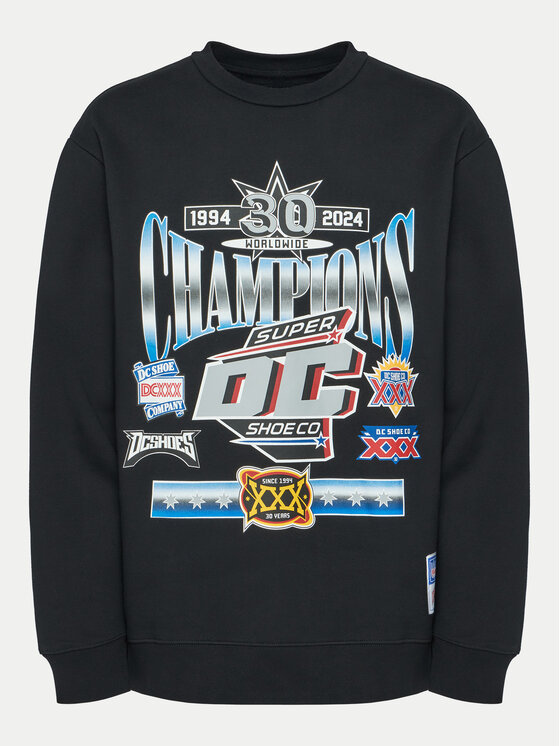 DC Shoes Суитшърт Old Champs ADYSF03138 Черен Standard Fit цвят на ниска цена