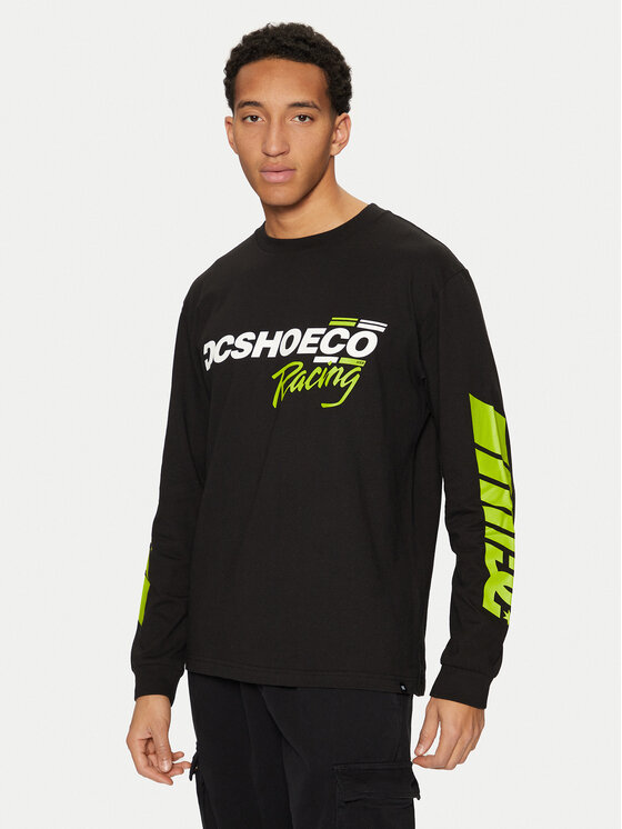 DC Shoes Тениска с дълъг ръкав Shoe Co Racing ADYZT05405 Черен Standard Fit цвят на ниска цена