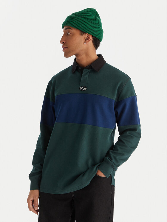 DC Shoes Тениска с яка и копчета Second Half EDYKT03536 Зелен Regular Fit цвят на ниска цена