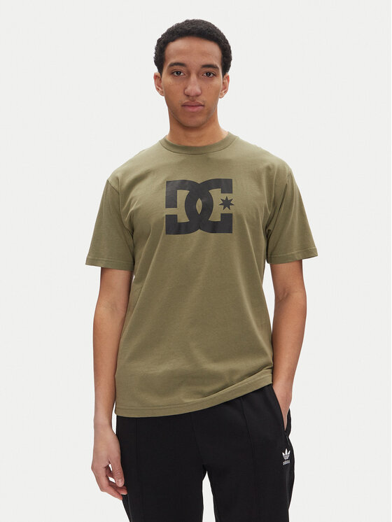 DC Shoes Тишърт ADYZT05373 Зелен Heritage Fit цвят на ниска цена