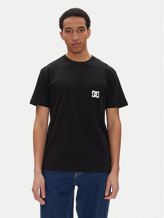 DC Shoes Тишърт ADYZT05377 Черен Heritage Fit цвят на ниска цена