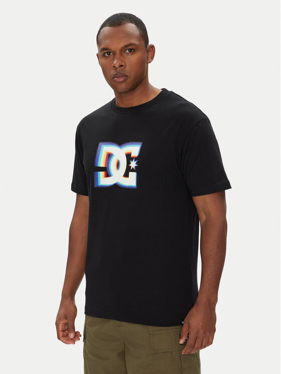 DC Shoes Тишърт ADYZT05444 KVJ0 Черен Regular Fit цвят на ниска цена
