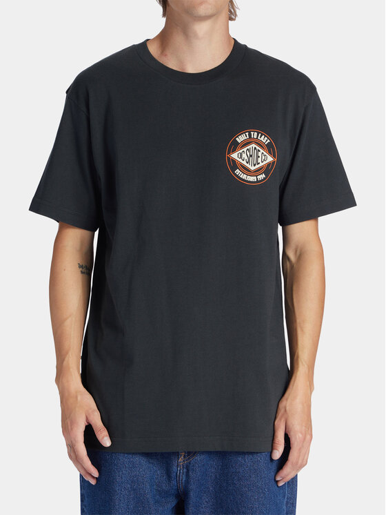 DC Shoes Тишърт Built To Last Tees ADYZT05291 Черен Regular Fit цвят на ниска цена