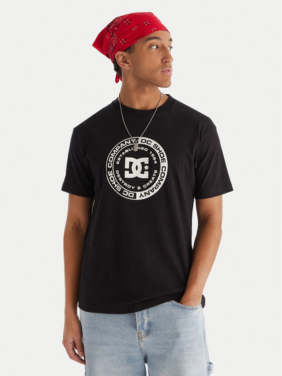 DC Shoes Тишърт Corpo ADYZT05396 Черен Regular Fit цвят на ниска цена