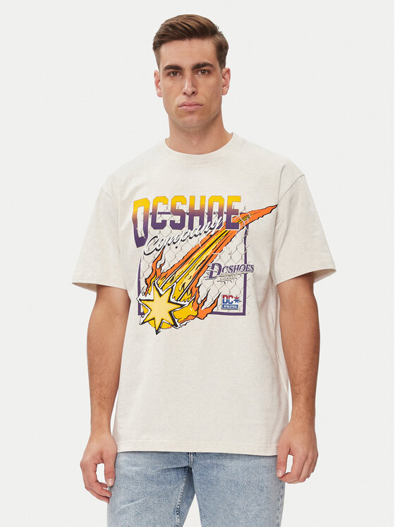 DC Shoes Тишърт Showtime Starz Hss ADYZT05344 Бял Regular Fit цвят на ниска цена