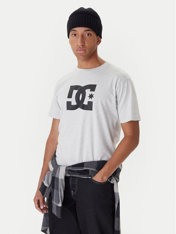 DC Shoes Тишърт Star ADYZT05373 Сив Regular Fit цвят на ниска цена